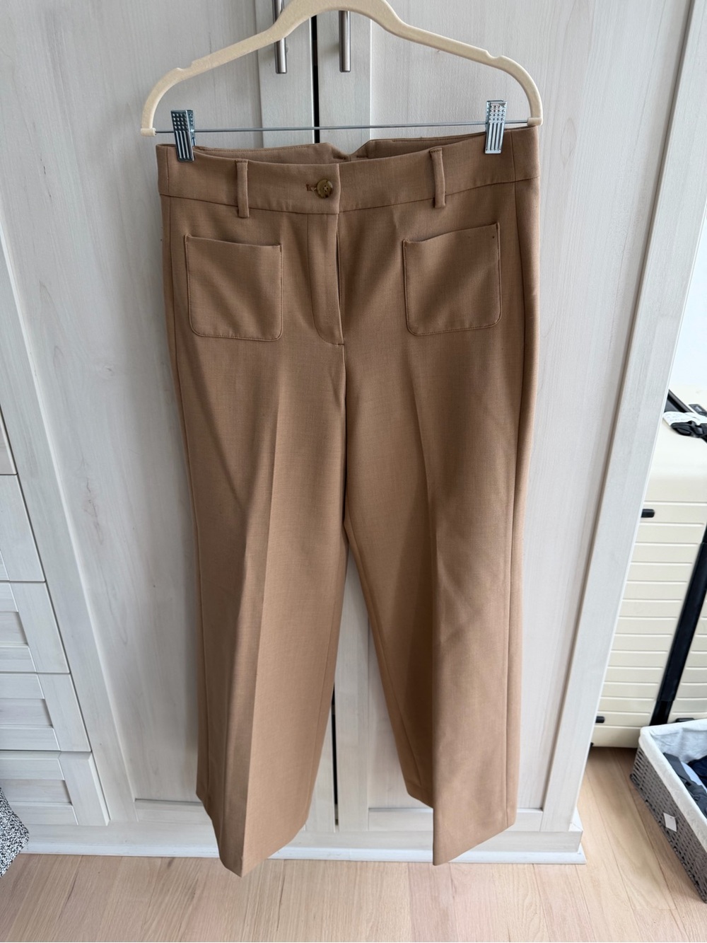 J. Crew Straight-Leg Pants in Camel Brown